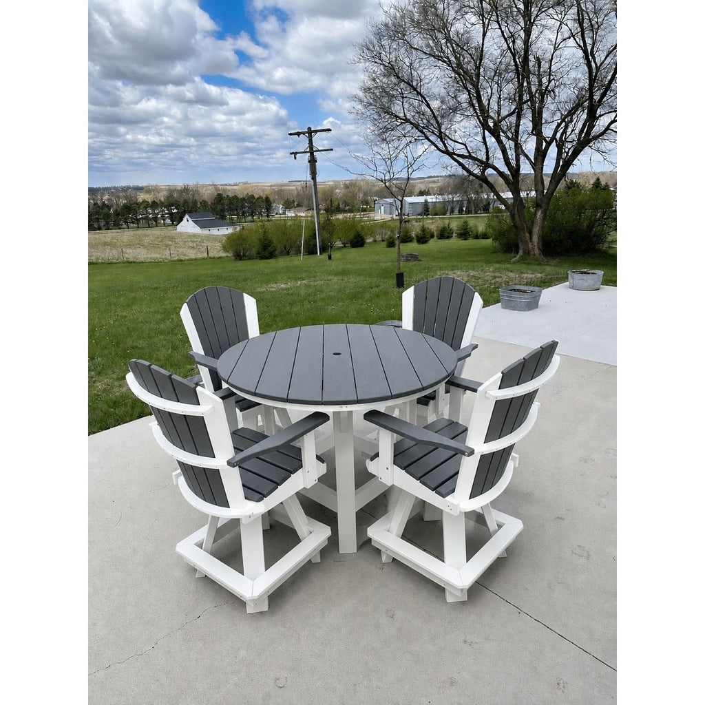 48" Round Bar Height Table with 4 Swivel Chairs