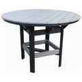 High top outdoor table, Creekside 60in round poly patio table with stainless steel ice bowl - Salt and Sand Patio Co