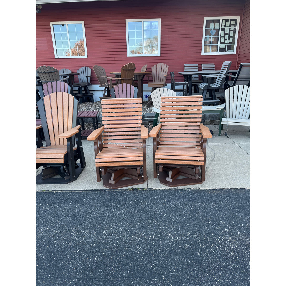 Rollback Swivel Glider (RB89) in Brown and Cedar