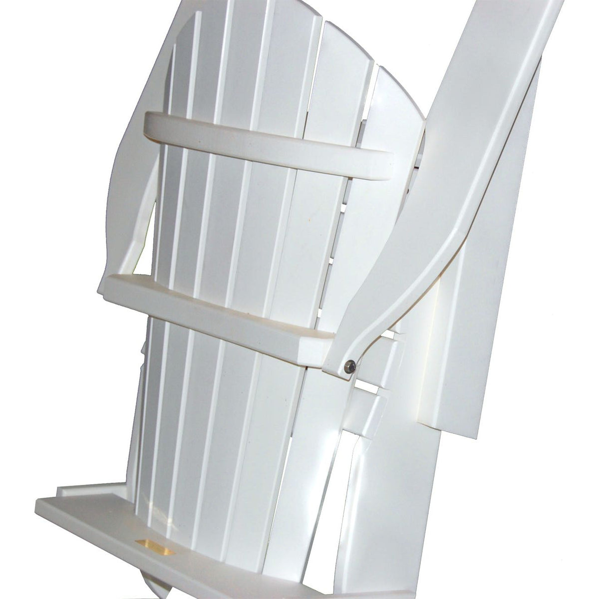 Folding Adirondack chair in poly lumber, Creekside beach style foldable patio chair - Salt and Sand Patio Co