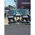 Classic Counter Height Swivel Glider (C135) in Black and Driftwood Gray (Wood Grain)