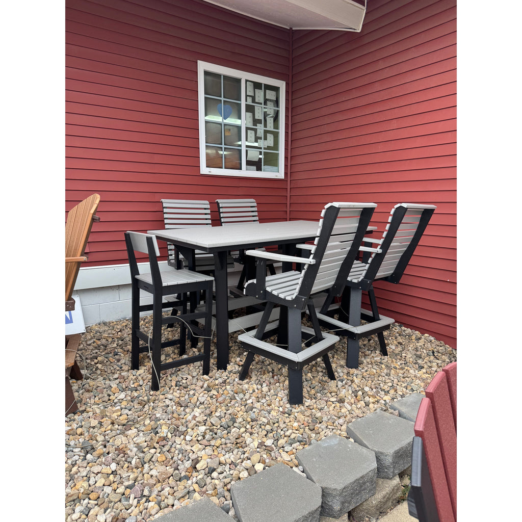 Counter height outdoor table, 6ft poly patio table only in custom color combination - Salt and Sand Patio Co