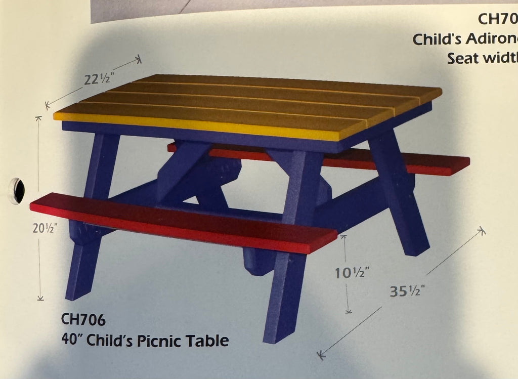 Children's 40" Picnic Table (CH706)