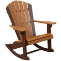 Creekside classic beach rocker C107, poly Adirondack rocking chair in brown and cedar - Salt and Sand Patio Co