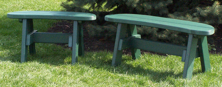 Outdoor bench, Creekside 42 inch poly garden bench in two tone finish - Salt and Sand Patio Co