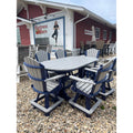 7' Oval Table with 6 Swivel Chairs