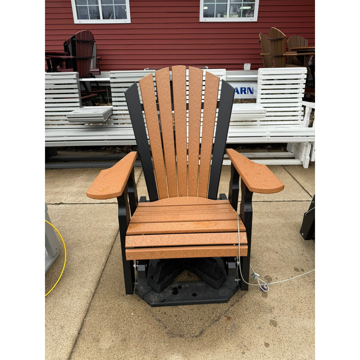 Classic Swivel Glider C100 in Black and Cedar