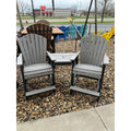 Creekside Counter Height Tete-A-Tete C135 in Black and Driftwood Gray
