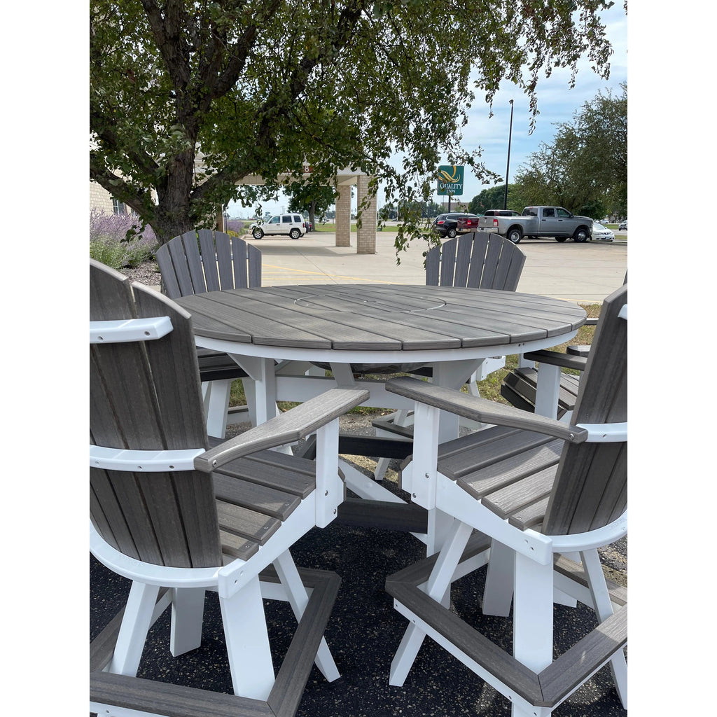 60" Round Bar Table with 6 Swivel Chairs