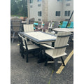 6' Dining Table with 4 Stationary Chairs & 2 Swivel Joya Chairs in Black & Birch