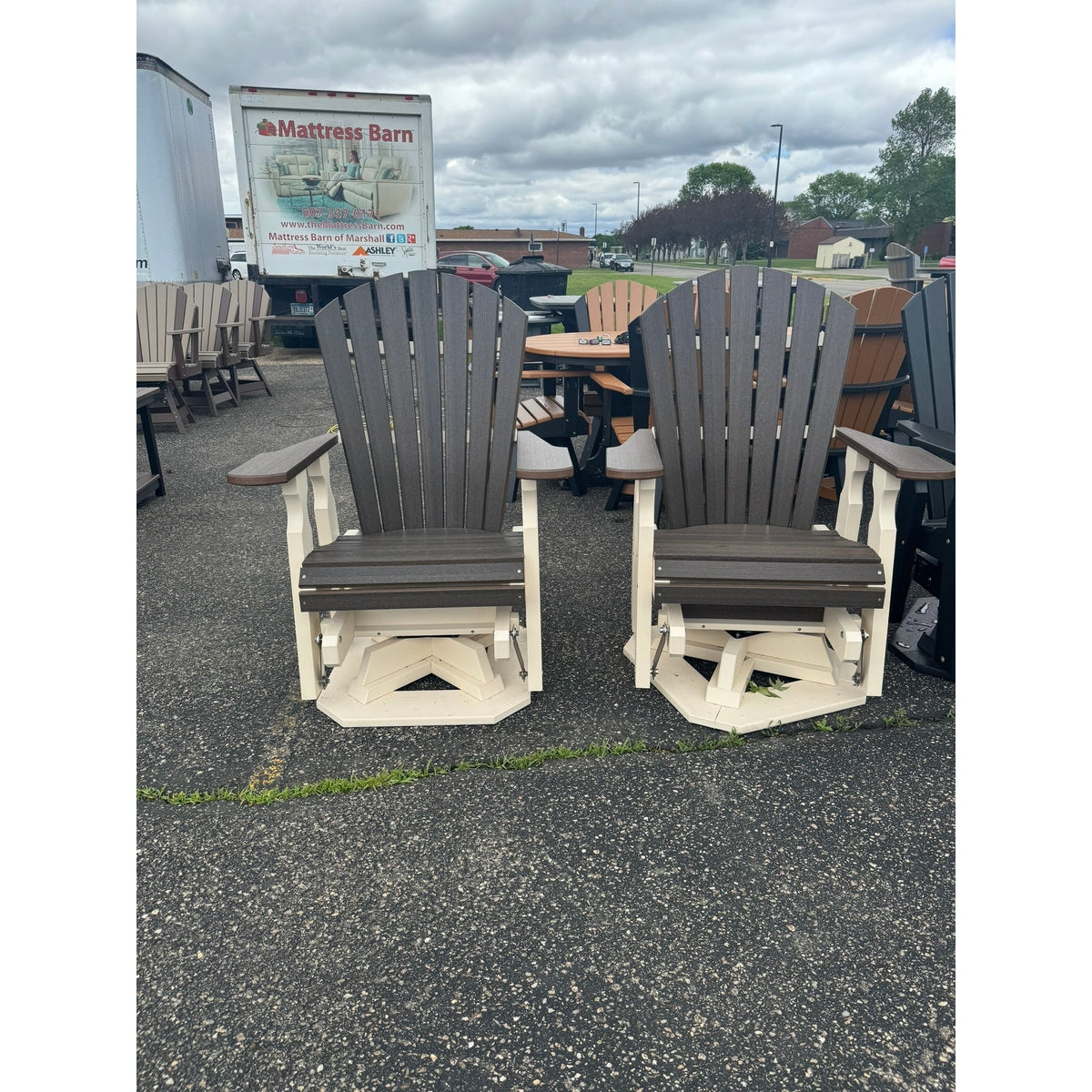 Classic Swivel Glider C100 in Ivory and Brazillian Walnut