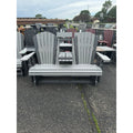 Classic 5' Glider with flip down console in Dark Gray & Dove Gray