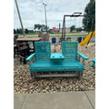 Creekside 5' Rollback Glider with Flip Down Console RB78 in Dove Gray and Aruba