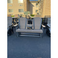 Classic 5' Glider with flip down console in Dark Gray & Weatherwood