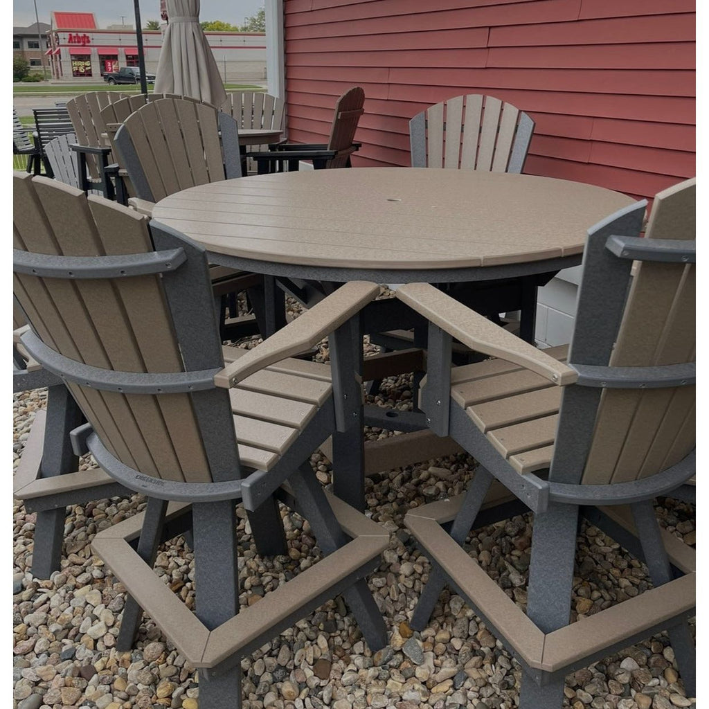 60" Round Bar Table with 6 Swivel Chairs