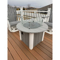 34" Round Fire Pit in White & Driftwood Gray