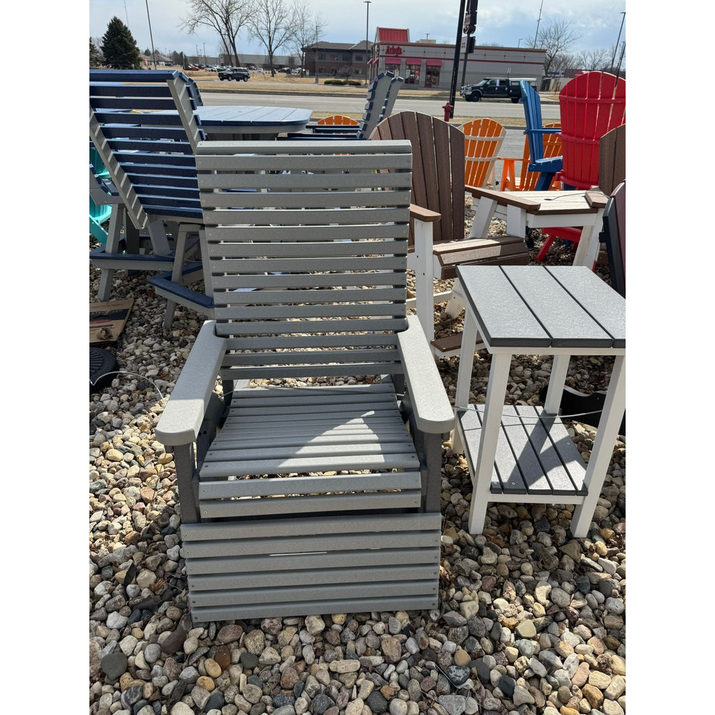 Rollback Recliner in Dark Gray and Dove Gray