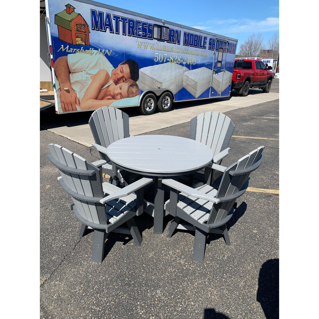 48" Round Dining Height Table with 4 Swivel Chairs
