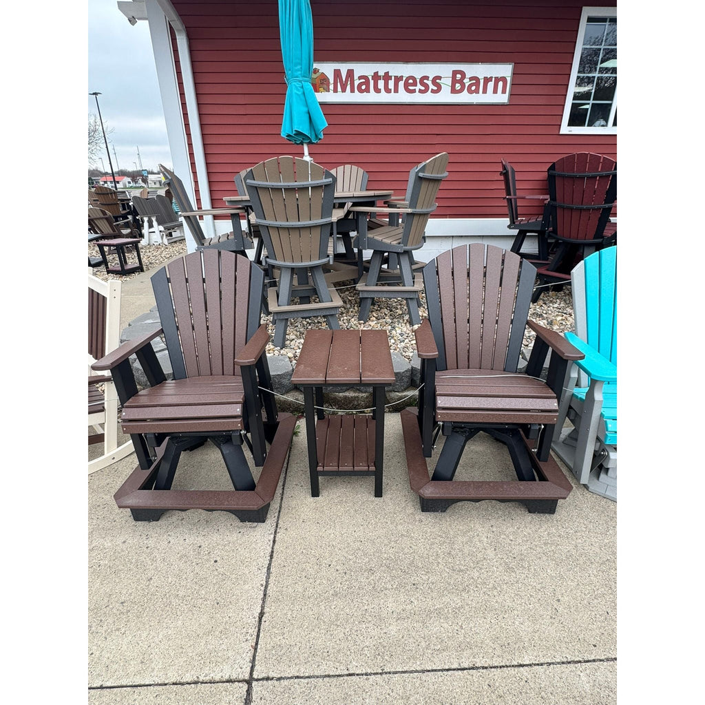 Classic Counter Height Swivel Glider (C135) in Black and Brown