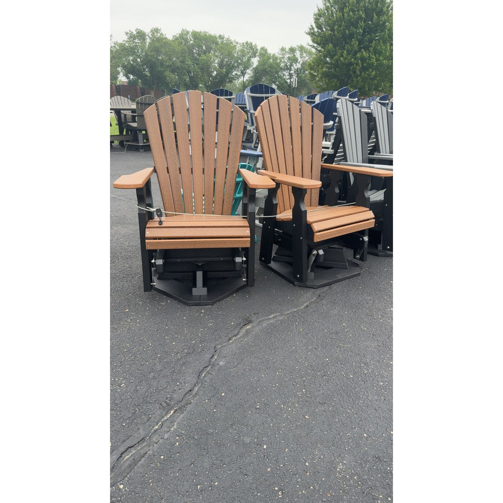 Classic Swivel Glider (C100) in Black and Mahogany (Wood Grain)