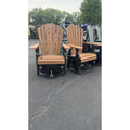 Classic Swivel Glider (C100) in Black and Mahogany (Wood Grain)