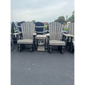 Creekside Classic Settee Glider in Black and Coastal Gray