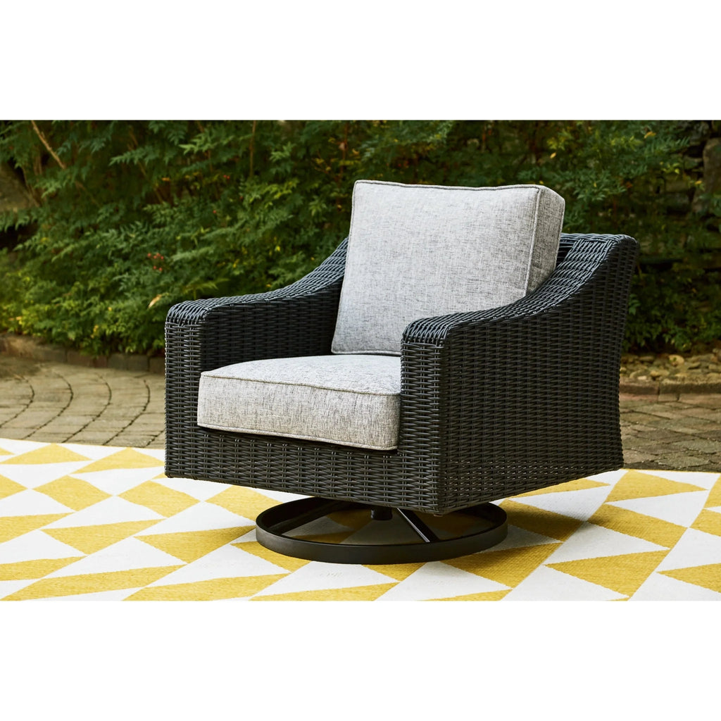 Ashley Beachcroft Swivel Chair in Black/Grey